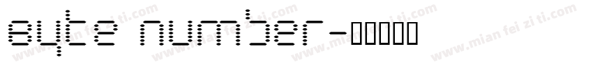 Byte Number字体转换
